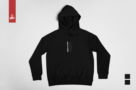 Eleganter Schwarzer Hoodie mit Bärensilhouette